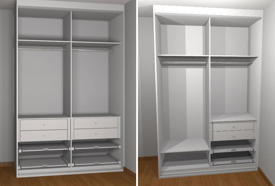 Armários planejados para quarto 2 opções