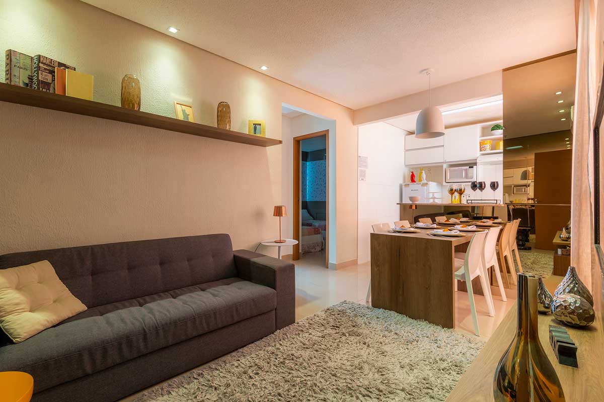 Piso laminado em todo apartamento
